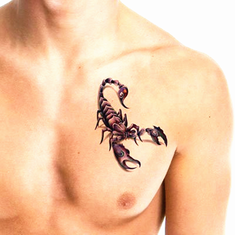 Image of Cool Scorpion King 3d Temporary Tattoo Body Art Flash Tattoo Stickers 19*9cm Waterproof Henna Tatoo Selfie Fake Tattoo Sticker