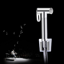 Free shipping Solid Brass Chrome Handheld Bidet /Portable Bidet Shower Set With ABS shower holder and 1.5m Hose