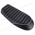 motorcycle Black Tracker Cafe Racer White Edge Seat For Honda CB200 CB350 CB400 500 Custom