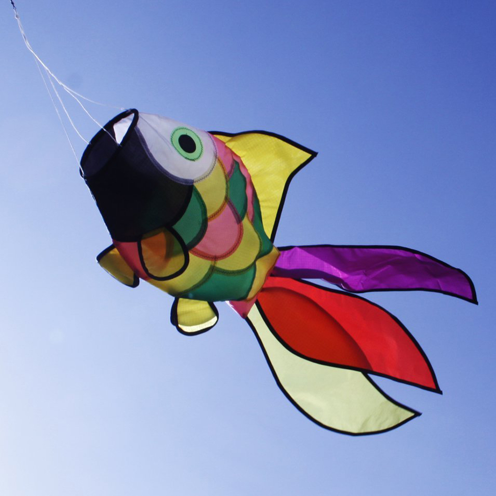 Accesorio de Cometa Spinner de Manga de Viento Cometa Colgante Decoraci/ón al Aire Libre Cute Fish Windsock Spinner Vbest life Manga de Viento de pez Realista