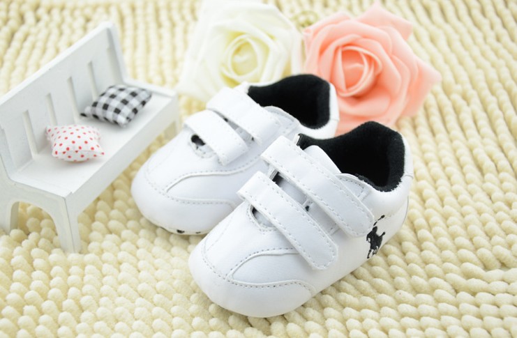 2014 New baby toddler shoes infant shoes white polo baby shoes soft bottom antiskid baby first walker shoes 3pair/lot