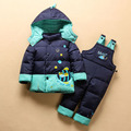 Cute Boys Girls Winter Jacket Coat Jumpsuit Set Warm Clothing Set Boys Ski Suit Girl Down