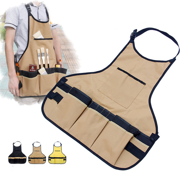 Painting Apron 3 Colors Sleeveless Waterproof Canv...