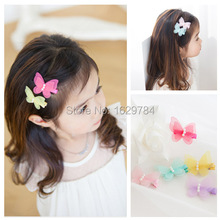 Wholesale2015 Summer New Baby Girls Hair Accessories Mini Butterfly with Pearls BB Girls Hair Clip