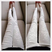 S-XL-2015-Woman-White-and-Black-Printed-Leggings-Fashion-Flower-Print-High-Elastic-Ankle-Length