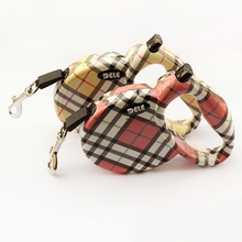 Armi store Tartan Pattern Automatically Dog Leash Lead Dogs Retractable Leashes 6043005 Puppy Supplies