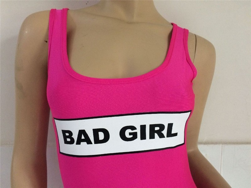 2015 New Bad Girl Swimsuits one piece Red Sexy One Piece Swim suits High Cut One Piece Bathing Suit High Quality Swimwear S-LAE