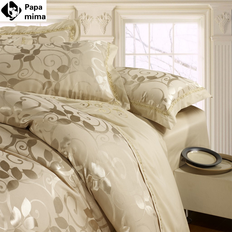 Luxury bedding set Silk 4pcs bedclothes bed linen sets queen king size Quilt/duvet cover set bedsheets cotton bedcover FAST ship