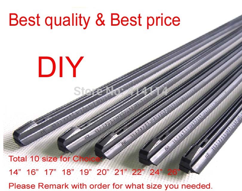 Image of Top Auto Car Vehicle Insert Rubber strip Wiper Blade (Refill) 8mm Soft 14" 16" 17" 18" 19" 20" 21" 22" 24" 26" 2pcs accessories