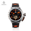 ORKINA Mechanical Watch Stainless Steel Leather Strap Relogio Wristwatches Luxury Brand Sports Watches For Men