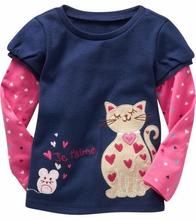 1 PCS LOT New 100 Cotton Girls tees Tops Children T shirt Baby Girl Long sleeve
