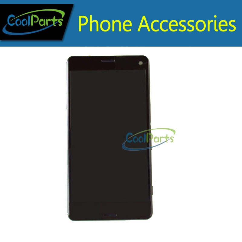 For Sony Xperia Z3 Mini Z3 Compact LCD Display and Touch Screen Digitizer Assembly With Frame Black Color 1PC/Lot Free Shipping