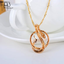 2015 New Arrivals18K Gold Plated Rhinestone Pendant Necklace Fashion Jewelry Crystal Snake Pendants Women Lady