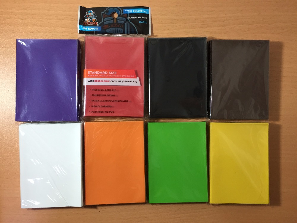 Image of 100 PCS/SET Matt Scrub Colorful Backs Card Sleeves Cards Protecter for Board Game Cards Magic the Gathering Yugioh Pokemon