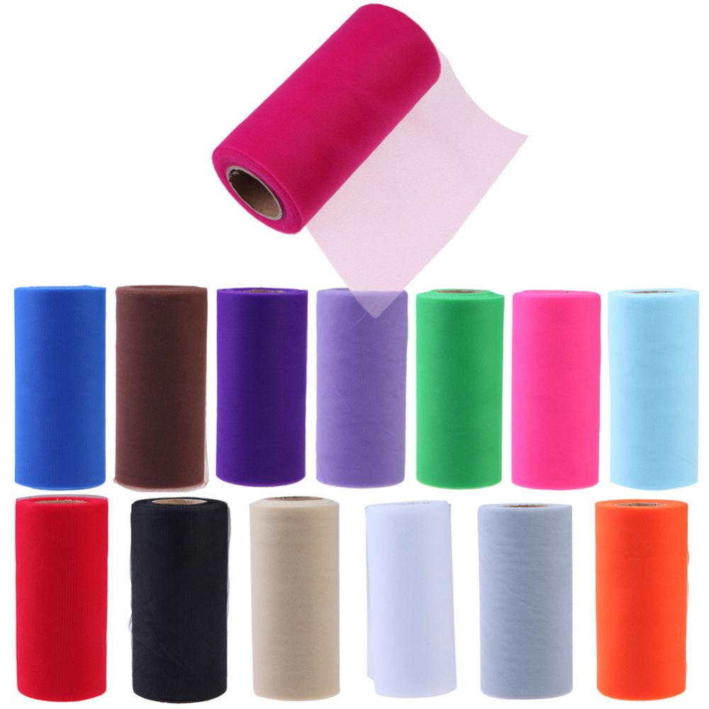 DIU#14 colorsTissue Tulle Paper Roll Spool Craft Wedding Birthday Holiday Decor Free Shipping