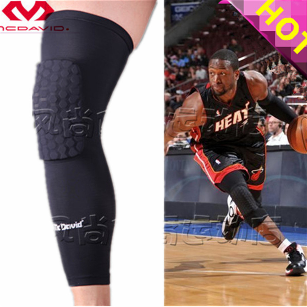 Image of High Quality Mcdavid Breathable Basketball Footable Sport Kneepad Shank Honeycomb Pad Bumper Tight Kneelet legguard Sport Safety