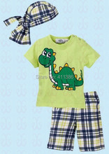 ST017 Free shipping new little boys beach sets short sleeve T shirt pants casual kids suit