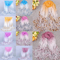 Women Female Sunblock Warm Good Selling Gradient Color Printed Wrap Shawl Pashmina Scarves One Size