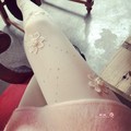 Princess sweet lolita pantyhose Original handmade flowers stone pantyhose fashion autumn and winter thick velvet black