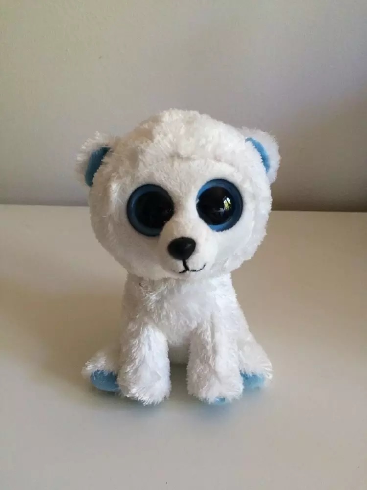RARE &RETIRED ty beanie boo Tundra The White Polar Bear Soft plush Toy