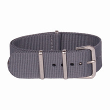Classic MultiColors gris Casual 16 mm ejército militar pulsera de reloj de la otan Nylon correa tejida de fibra de 16 mm hebilla