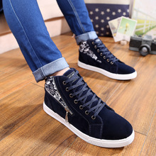 2015 wholesale Fashion New Winter Men Front Lace Up Casual Ankle Boots Winter Sport Men Shoes