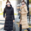 Winter Women Long Coat Fashion Down Cotton Coat Thicken Warm Woman Coat Maxi Long Jacket Slim