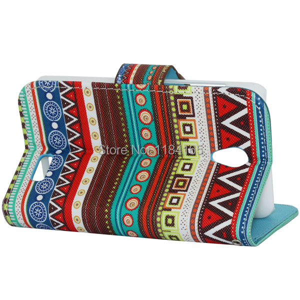 LEN-1225D_4_Multicolor Pattern Leather Case with Credit Card Slots Holder for Lenovo A319