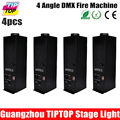 Free shipping 4pcs lot 4 angle DMX 512 Fire Machine China Manufacturer 200W stage Fire Machine