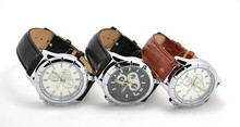 1PC Brand Luxury Men Boy Dress Casual Motion Sports Watch Leather Quartz Male Clock Wristwatch Quality