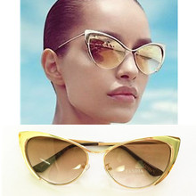 Fashion Metal Super Cute Sun glasses Cat eyes Women Sunglasses Designer High Quality Vintage Retro Glasses
