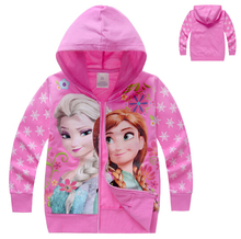 hot sale 2015 new autumn Elsa Anna girls clothes long sleeve children hoodies kids clothing sweatshirts