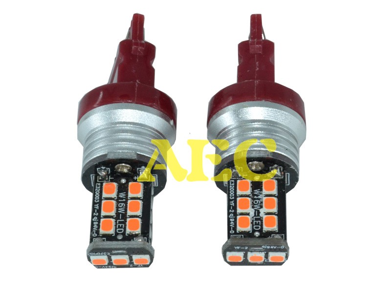 2X T20 7440 Canbus 15  2835     W21W 15SMD           12 