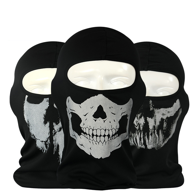New Hot Sale Ghost Skull Mask Bandana Tactical CS Wargame Airsoft Training Windproof Breathable Mesh Fabric
