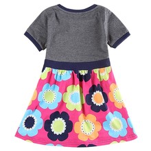 Kids Girl Dress for Baby Clothing Girl Summer Style Fashion Floral Girls Short Sleeves Cotton Casual