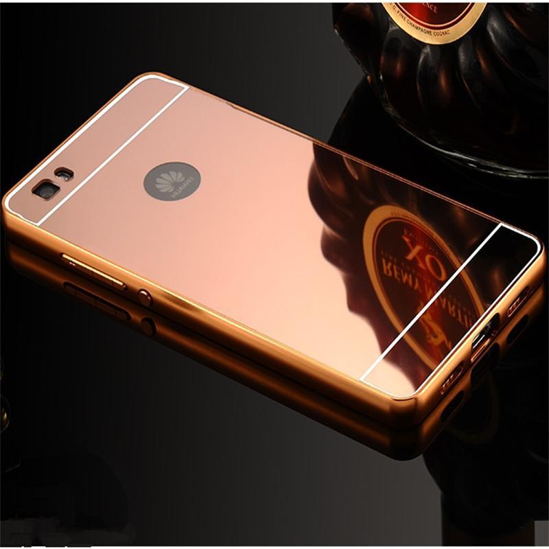Image of 2016 New Style For Huawei P8 Lite Case Luxury Mirror Metal Aluminum+Acrylic Back Cover Phone fundas Bag Accessories Capa Coque