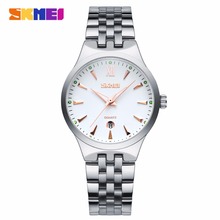 Free Shipping skmei 9071 brand new fashion genuine business calendar quartz watch movement is simple, men full steel watch