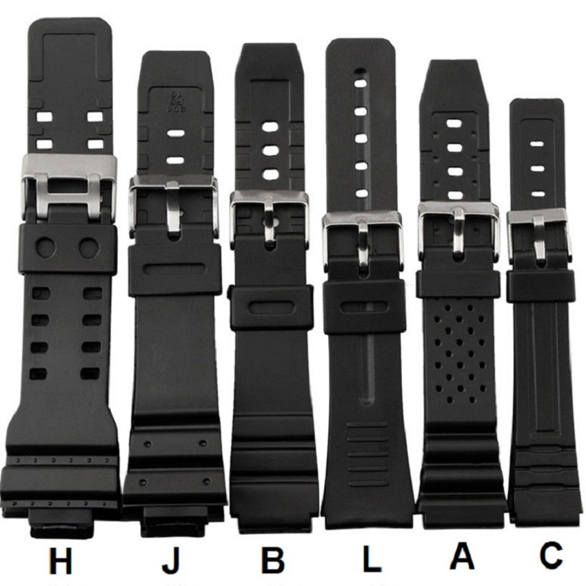 Image of 16mm 18mm 20mm 22mm Watchband Silicone Rubber Bands For Watches EF Replace Electronic Wristwatch Band Sports Watch Straps