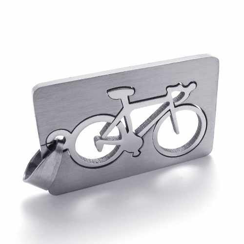 Fashion jewelry Quadrate Bicycle Pendant 316L Stainless Steel Necklaces