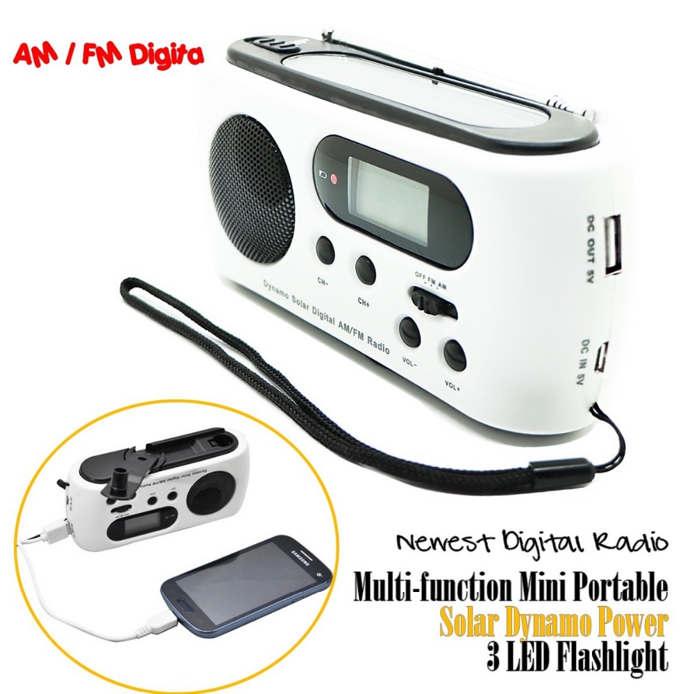 Newest Mini Portable Radio Solar Dynamo Power AM/FM Scan Digital Radio With 3 LEDs Flashlight Phone Charge Newest Mini Portable Radio Solar Dynamo Power AM/FM Scan Digital Radio With 3 LEDs Flashlight Phone Charge