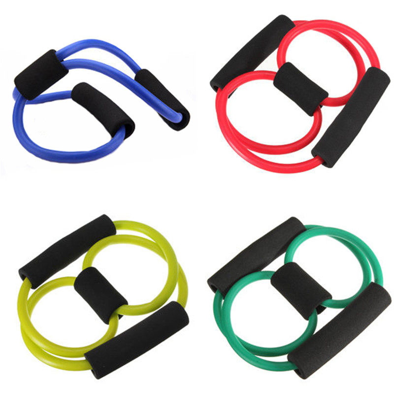 Image of Resistance Training Muscle Elastic Band Tube Weight Control Fitness Equipment For Yoga Multicolor Durable