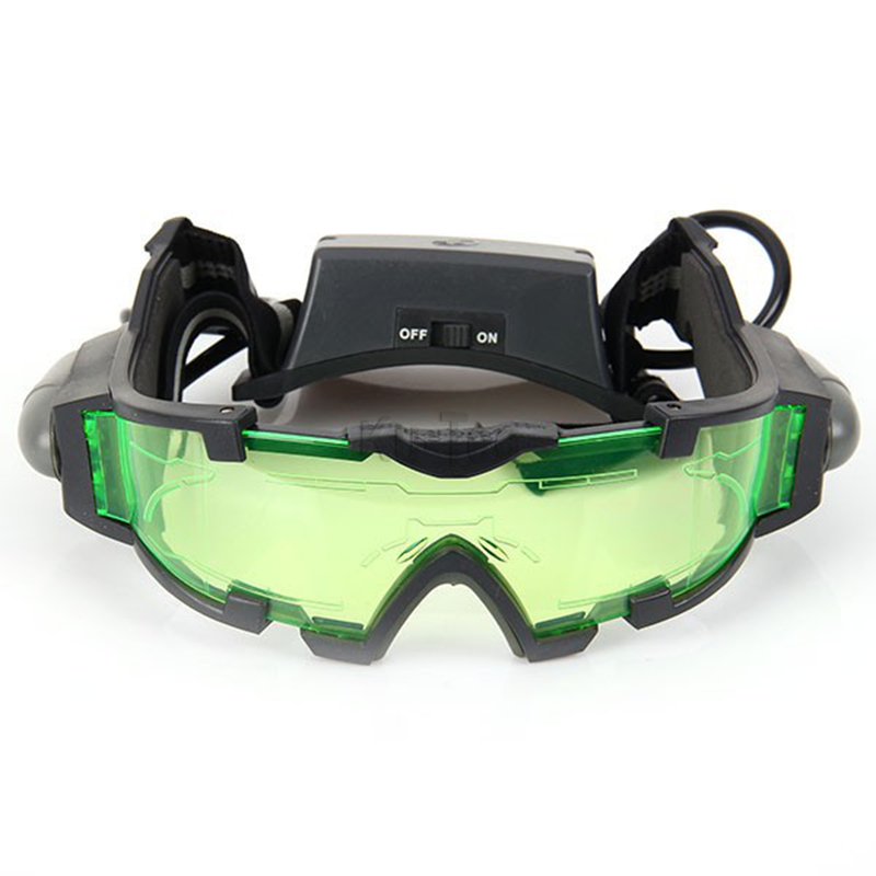 Ulincos Sport Camping Anti Slip Binocular Hunting Night Vision Goggles With Flip Out Lights Green Lens