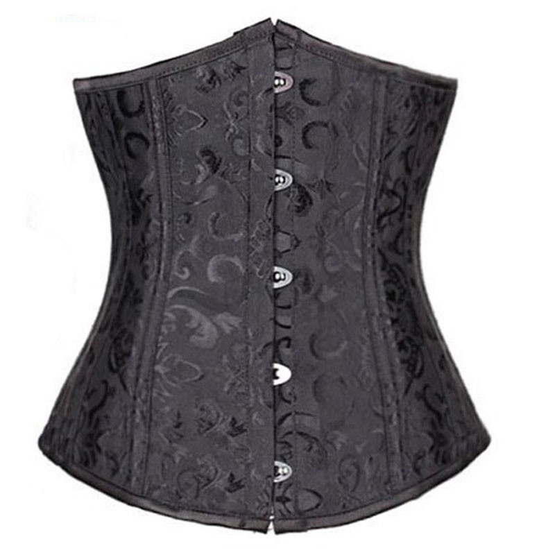 Sexy-Gothic-Lingerie-Bustiers-Black-Satin-Embroidered-Corset-Underbust-Corsets-Plus-Size-Corpete-Espartilho