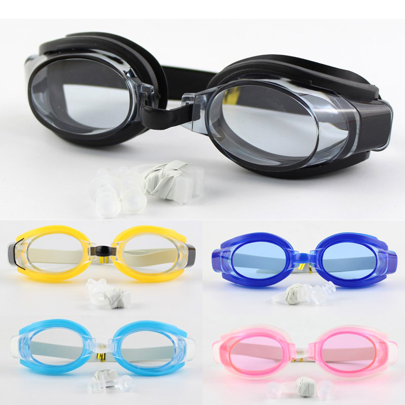 Image of New Kids Children Adjustable Waterproof Anti fog Swimming Glasses Goggles Outdoor Sports Swim Pool Eyewear & Ear Plugs Nose Clip