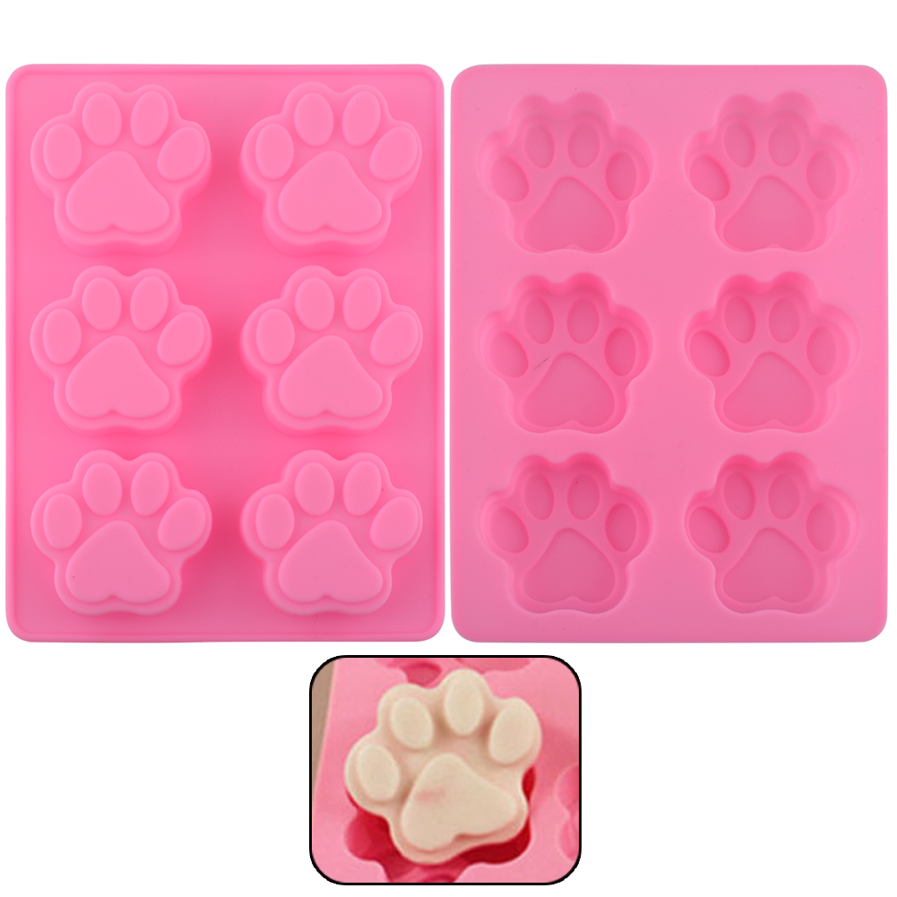 Image of Lovely Sweet Multifunction Dog Paw Silicone Mold Ice Cube Cake Soap Baking Mould Kitchen Accessoriess Free Shipping