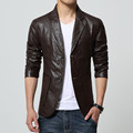 2016 New Arrival Men Brand Washing PU Leather Motorcycle Jackets for Male Large Size M 4XL