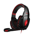 USB Stereo Gaming Headphones Over Ear Microphone Headset LED Red Glare Earphones for Laptop PC Computer