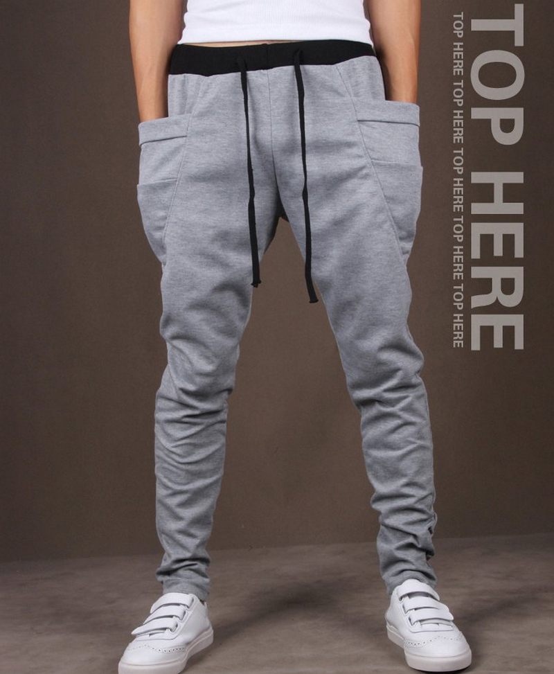 mens baru kasual slim fit celana harem pria menjatuhkan celana selangkangan mens baru kasual slim fit celana harem pria menjatuhkan celana selangkangan