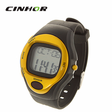 Mujeres y hombres del deporte exterior tipo de contacto frecuencia del pulso calorías del contador del reloj con alarma – negro + oro ( 1 x CR2025 )