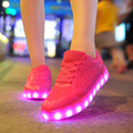 2017 NEW Led Shoes Casual Breathable Luminous LED Lights USB Charging Colorful Shoes Lovers Casual Flash